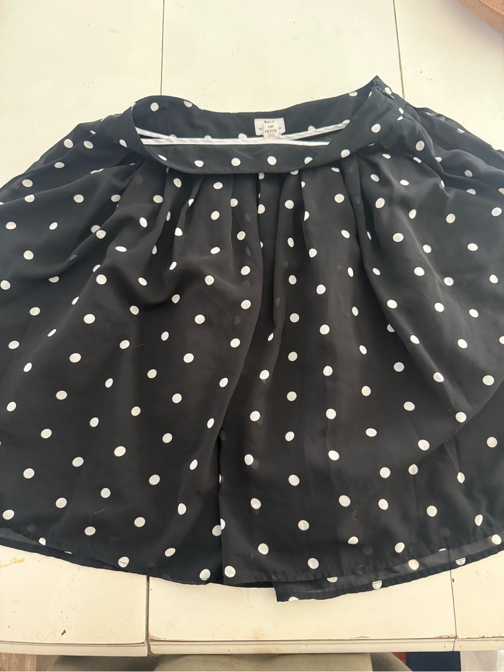 Classic Black & White Polka Dot Circle Skirt